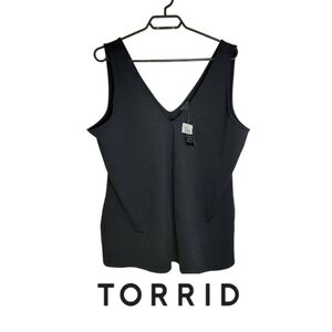 NWT Torrid Black V Neck Stretchy Tank Top